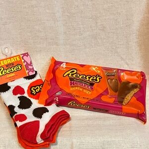 Nostalgic Reese's Heart Socks and Snack Pack